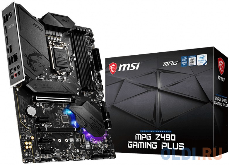 Материнская плата MSI MPG Z490 GAMING PLUS Socket 1200 Z490 4xDDR4 2xPCI-E 16x 3xPCI-E 1x 6 ATX Retail