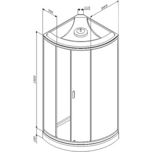 Душевая кабина Am.Pm Gem 90x90 черная (W90C-401-090BT) в Москвe