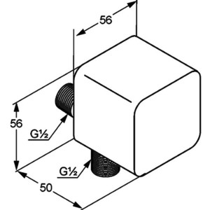 Подключение для шланга Kludi A-Qa (6554005-00)