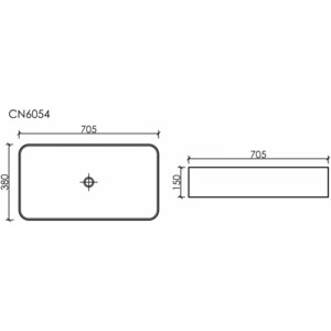 Раковина-чаша Ceramicanova Element 71х38 черная матовая (CN6054MB)