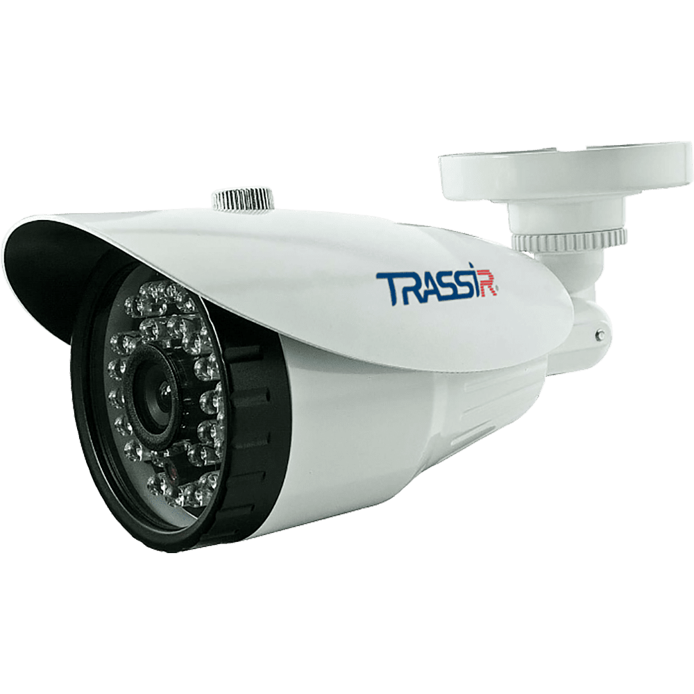 IP-камера Trassir TR-D4B5-noPoE v2 3.6 мм, уличная, корпусная, 4Мпикс, CMOS, до 2560x1440, до 15 кадров/с, ИК подсветка 30м, -40 °C/+60 °C, белый (TR-D4B5-noPoE v2 3.6)