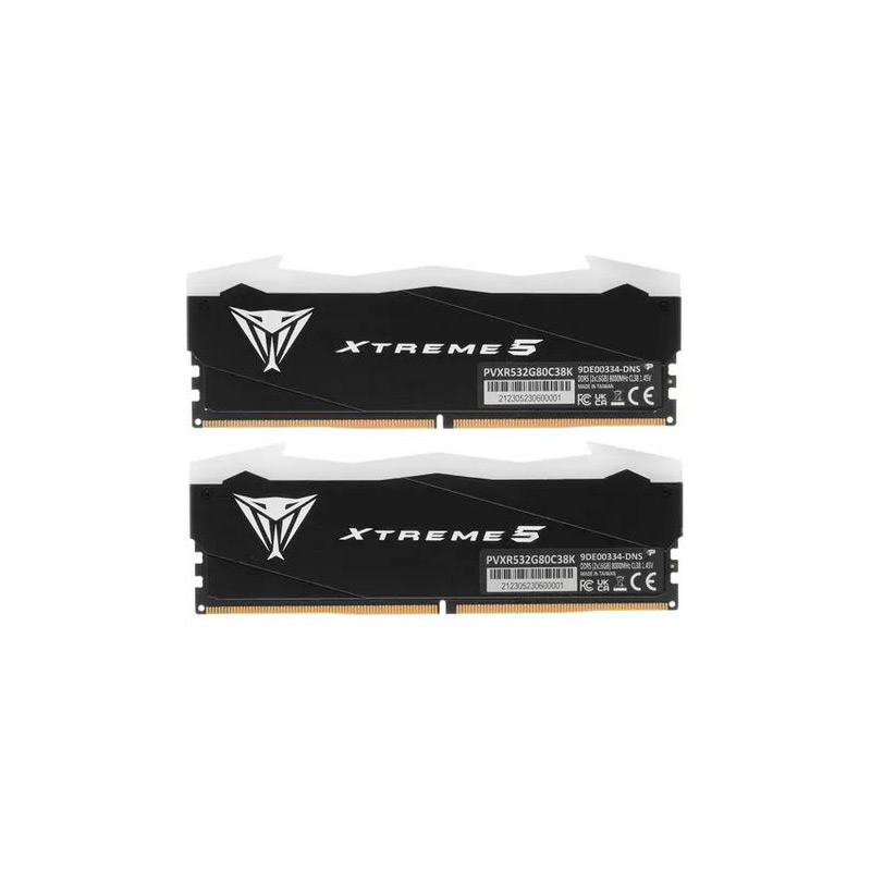 Модуль памяти Patriot Memory Viper Xtreme 5 RGB RTL Gaming DDR5 DIMM 8000MHz PC5-64000 CL38 - 32Gb Kit (2x16Gb) PVXR532G80C38K