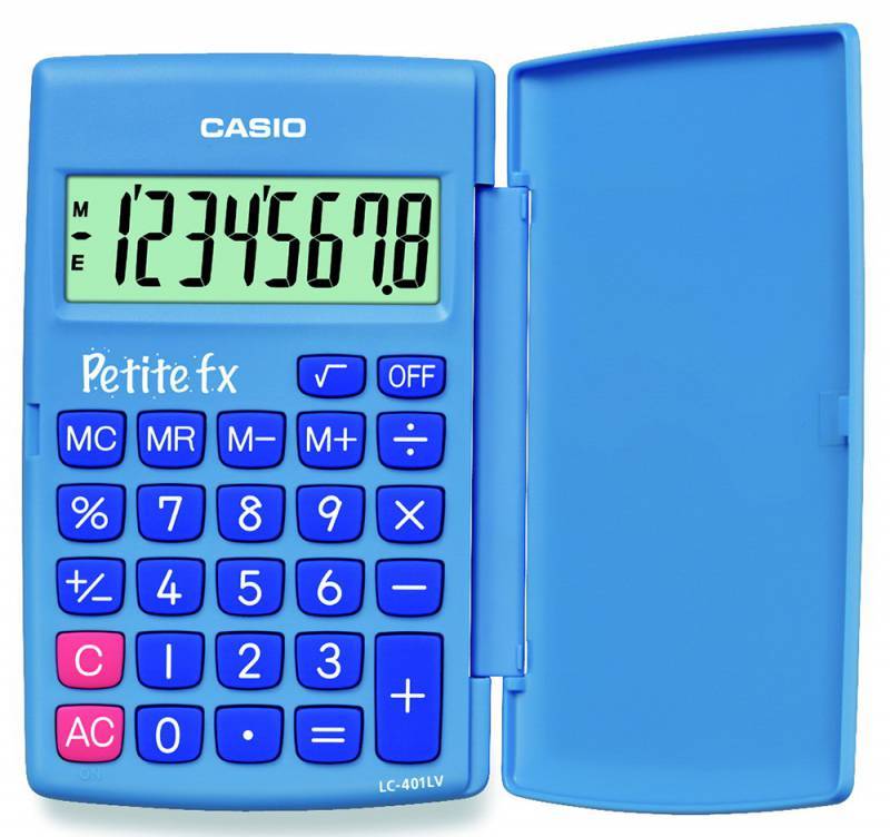 Калькулятор карманный Casio LC-401LV-BU-W-A-EP голубой