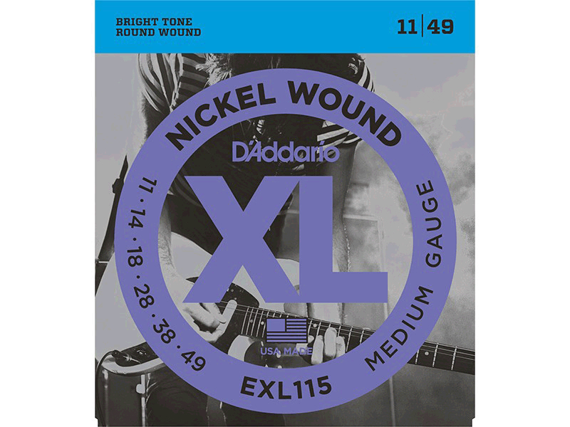 Струны D`Addario EXL115 XL NICKEL WOUND 11-49 для электрогитары