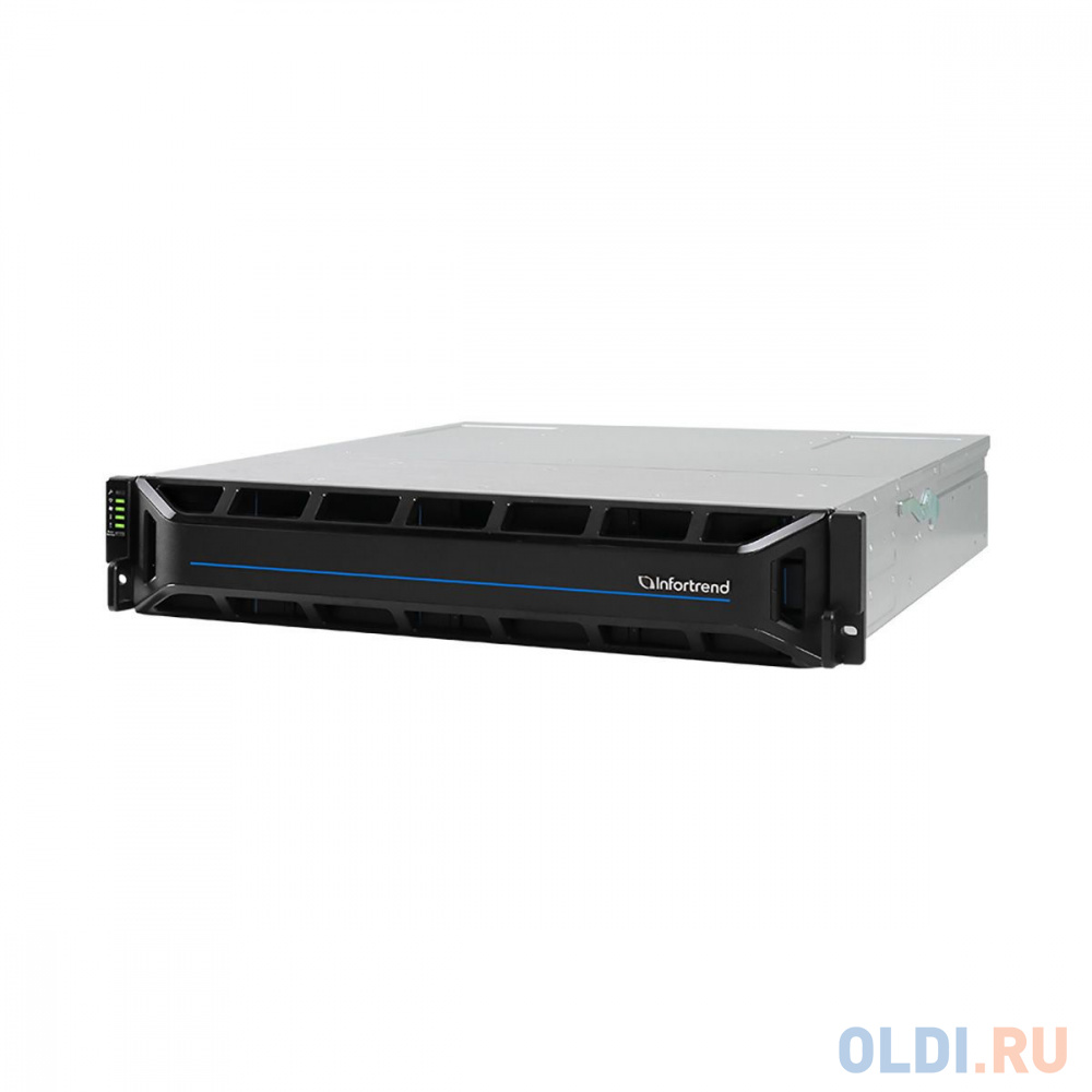 EonStor GSE201200000D-8U32 (12x3.5, 2U, Single controller System incl: 2x4GB Cache, 4x1GbE iSCSI ports RJ-45, 2x host board slots, 1x 12Gb SAS Ext Por