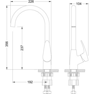 Смеситель для кухни Lemark Linara жасмин (LM0405PJS)