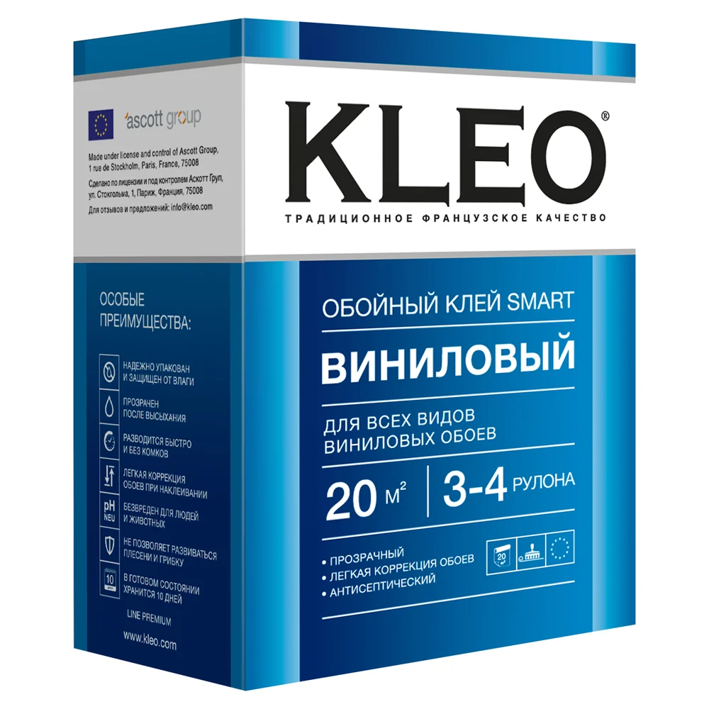 Сыпучий клей для виниловых обоев KLEO в Москвe