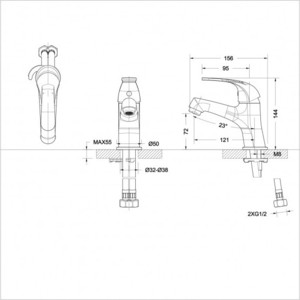 Смеситель для раковины Bravat Fit (F1135188CP-RUS)