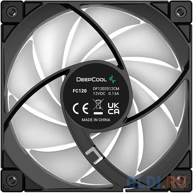 Вентилятор Deepcool FC120-3 in 1 ARGB 120x120x25mm черный 4-pin 28dB 452gr Ret (R-FC120-BKAMN3-G-1)