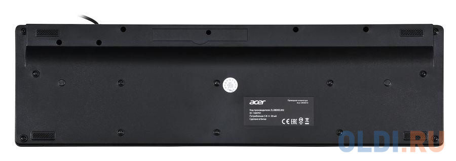 Клавиатура проводная Acer OKW010 USB черный
