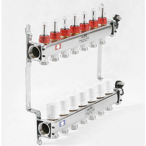 Коллекторная группа Uni-Fitt 1''х3/4'' 7 выходов с расходомерами и термостатическими вентилями (450I4307)