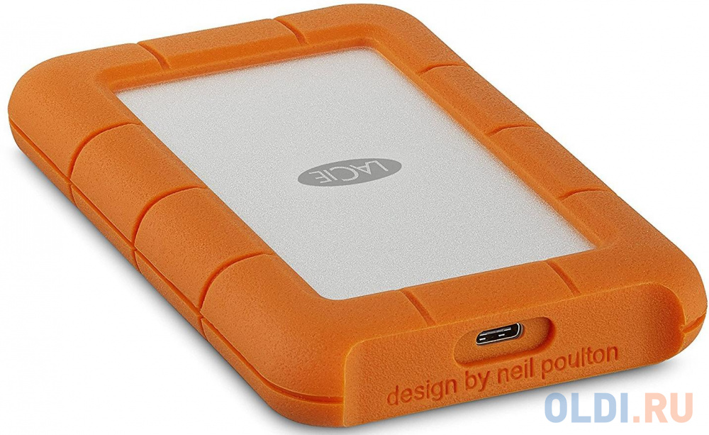 Внешний жесткий диск 2.5" USB-C 1Tb Lacie Rugged Mini STFR1000800 оранжевый