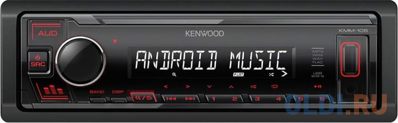 Автомагнитола Kenwood KMM-105 1DIN 4x50Вт AUX 1