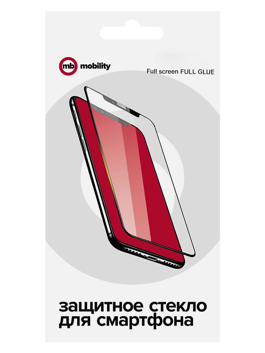 Защитное стекло mObility для Samsung Galaxy A51 Full screen FULL GLUE черный