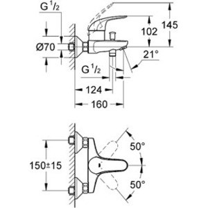 Комплект смесителей Grohe Euroeco (124428)