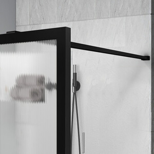 Душевой уголок Vincea Walk-In HP Art 100х120-70 черный матовый, стекло рифленое (VSW-1HP100FLB)