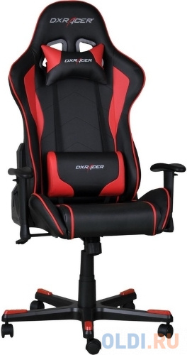 Игровое кресло DXRacer Formula чёрно-красное (OH/FE08/NR, экокожа, регулируемый угол наклона)