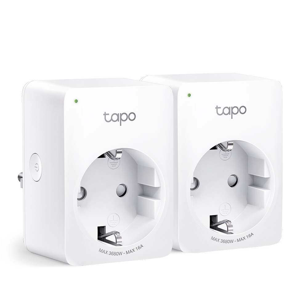 Умная розетка TP-Link Tapo P110, 3.68 кВт, 16А, WiFi, белый, 2 шт. (Tapo P110 (2-pack))