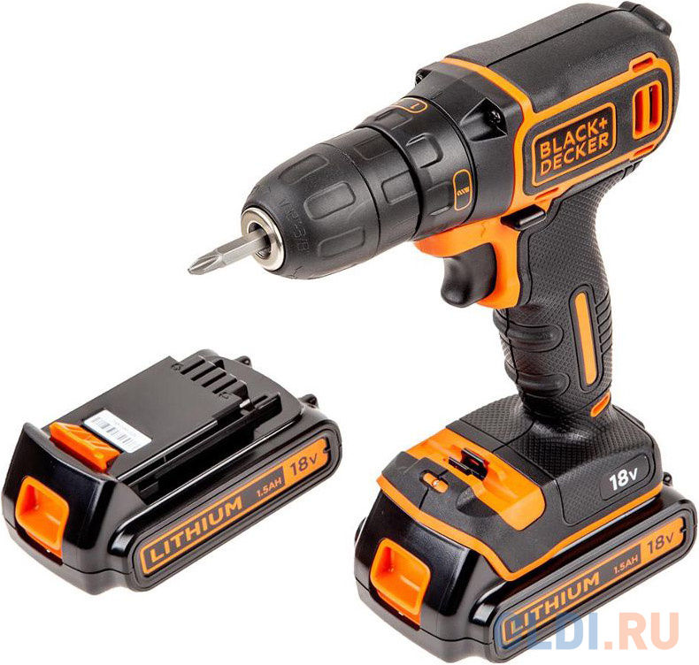 Аккумуляторная дрель-шуруповерт Black &amp; Decker BDCDC18KB-QW