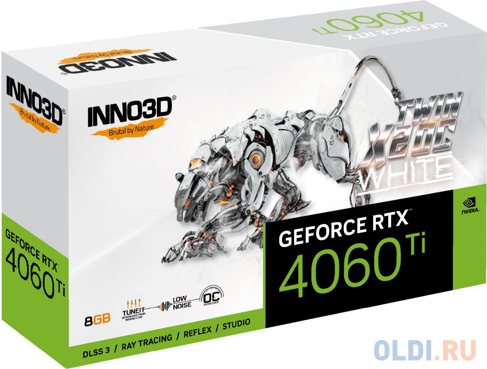 Видеокарта Inno3D nVidia GeForce RTX 4060 Ti Twin X2 OC WHITE 8192Mb в Москвe