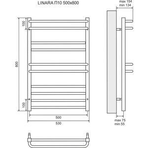 Полотенцесушитель водяной Lemark Linara П10 500x800 (LM04810) в Москвe