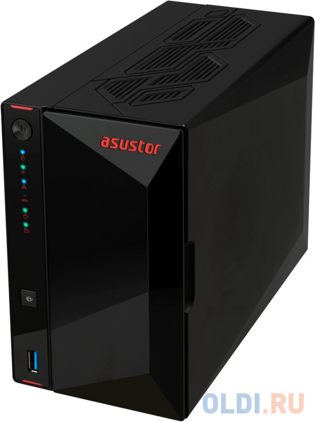 ASUSTOR AS5402T 2-Bay NAS/Media player/Intel Celeron N5105 2.0GHz up to 2.9GHz, 4GB SO-DIMM DDR4, noHDD(HDD,SSD),/2x 2,5Gb (LAN)/3xUSB3.2,HDMI; 90IX01