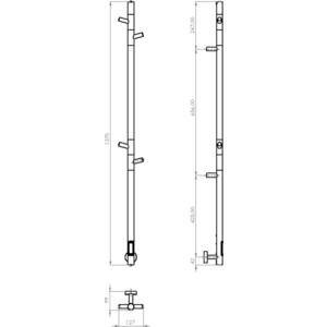 Полотенцесушитель электрический Vincea 15х140 поворотный, хром (VTD-1DCE)