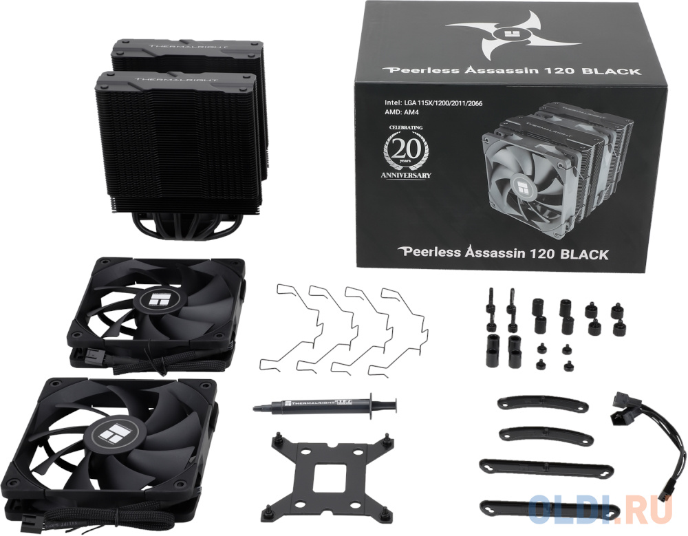 Кулер для процессора Thermalright Peerless Assassin 120 Black, высота 157 мм, 1550 об/мин, 26 дБА, PWM, черный в Москвe