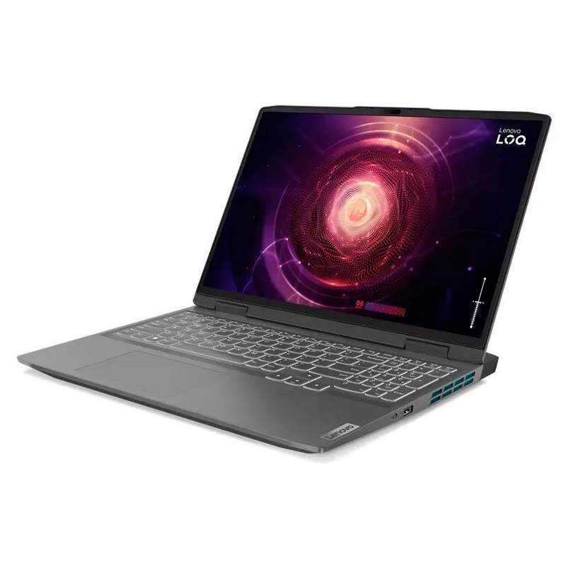 Ноутбук Lenovo LOQ 16APH8 Storm Grey (Русская / Английская раскладка клавиатуры) 82XU004WRK (AMD Ryzen 5 7640HS 4.3 GHz/16384Mb/512Gb SSD/nVidia GeForce RTX 4050 6144Mb/Wi-Fi/Bluetooth/Cam/16/1920x1200/No OS)