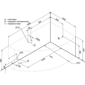 Акриловая ванна Aquanet Jamaica 160x110 R правая, с каркасом, без гидромассажа (205503)