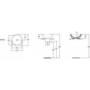 Раковина-чаша Ideal Standard Strada круглая 42x42 см (K078301)