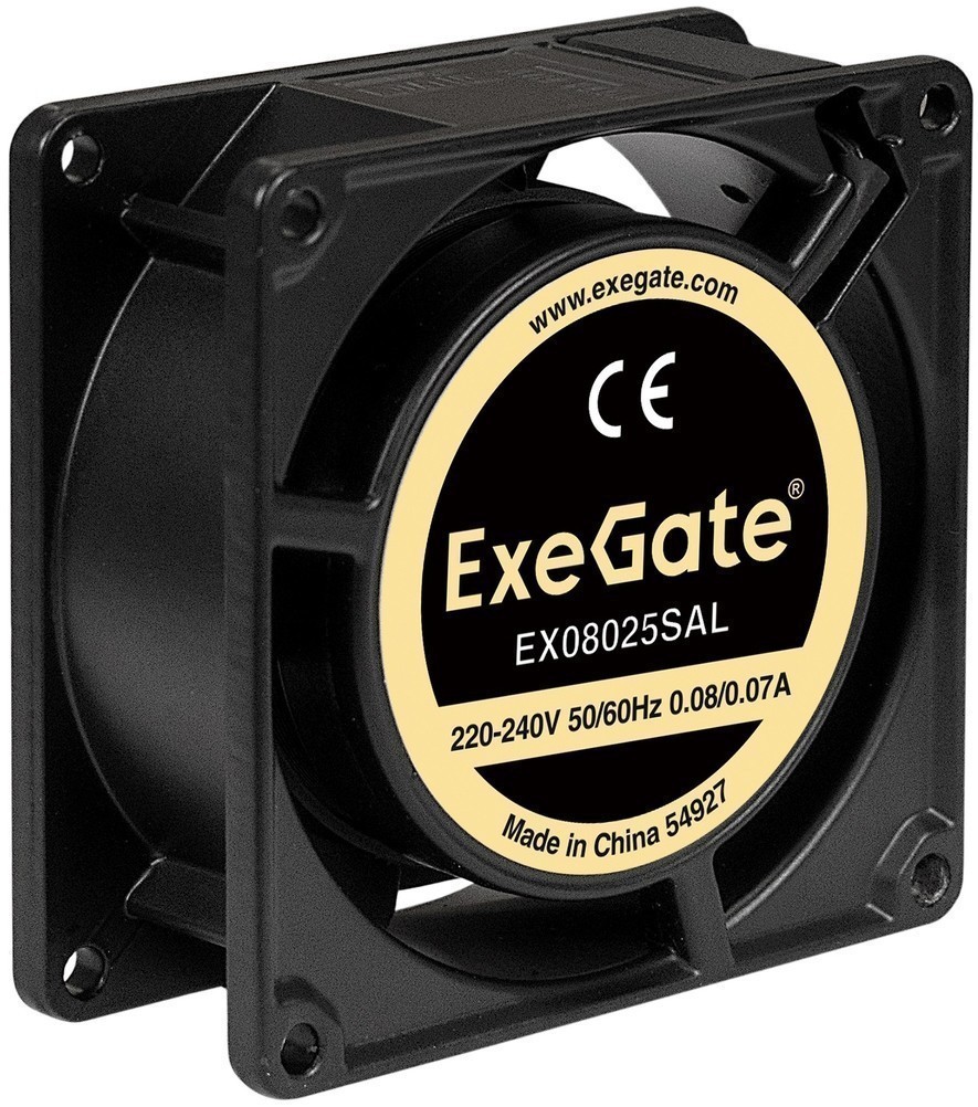 Вентилятор ExeGate EX08025SAL, 220V, 80 мм, 2500rpm, 31 дБ, провод 30см, 1шт (EX288996RUS)