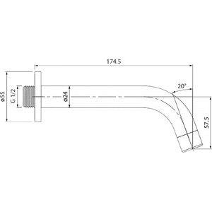 Излив для ванны IDDIS Spar (001SB00I63)