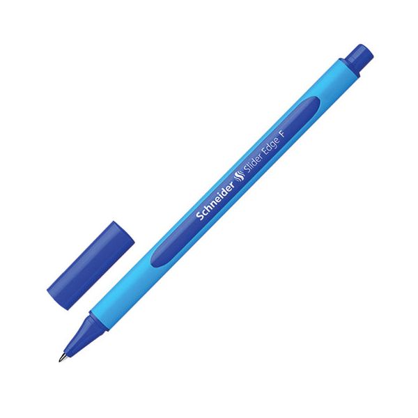 Ручка шариковая SCHNEIDER (Германия) Slider Edge F, СИНЯЯ, трехгранная, узел 0,8 мм, линия письма 0,4 мм, 152003, (10 шт.)