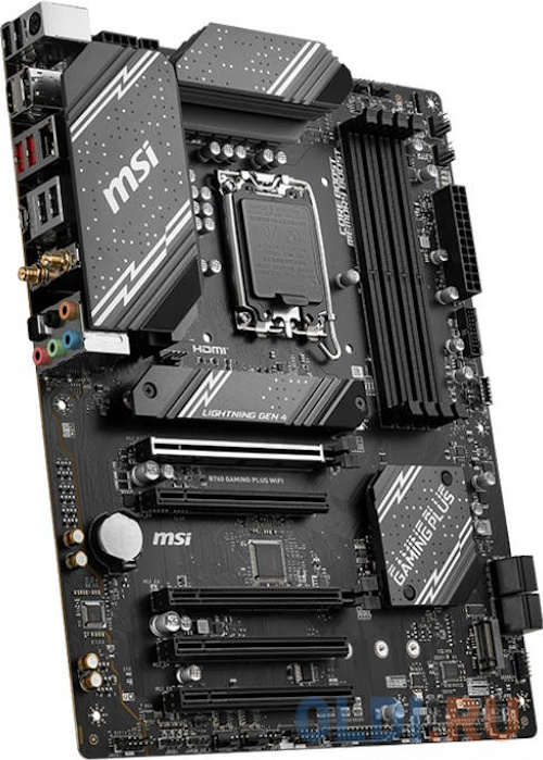 Материнская плата MSI B760 GAMING PLUS WIFI Soc-1700 Intel B760 4xDDR5 ATX AC`97 8ch(7.1) 2.5Gg+HDMI+DP