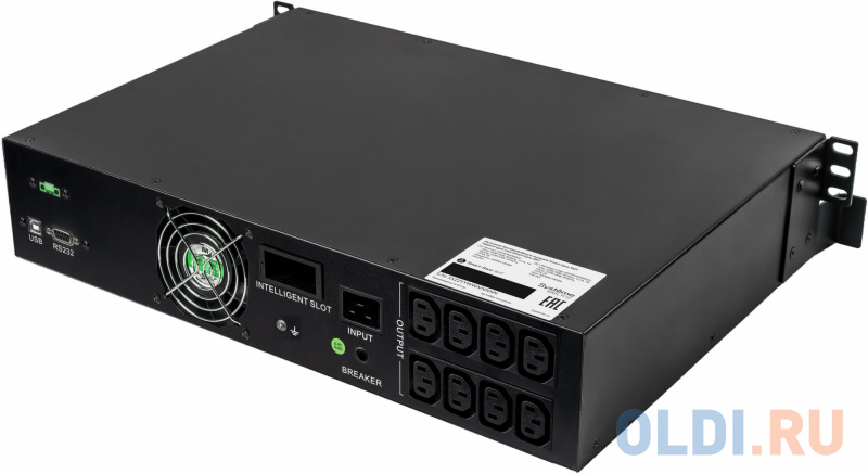 ИБП Systeme Electric Smart-Save SMT 3000 ВА, монтаж в стойку 2U, 230 В, 8 розеток  IEC C13, SmartSlot, AVR, LCD, USB HID