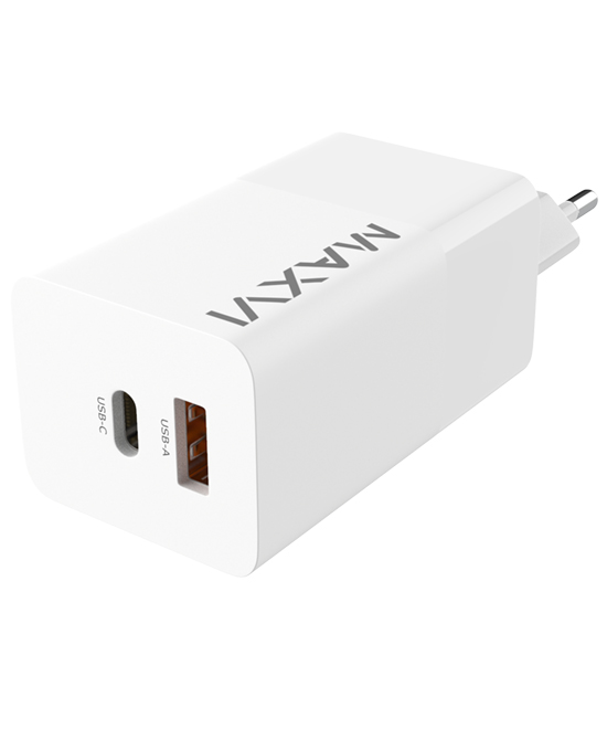 Сетевое зарядное устройство Maxvi A482GN 65Вт, USB, USB type-C, Quick Charge, PD, 3A, белый
