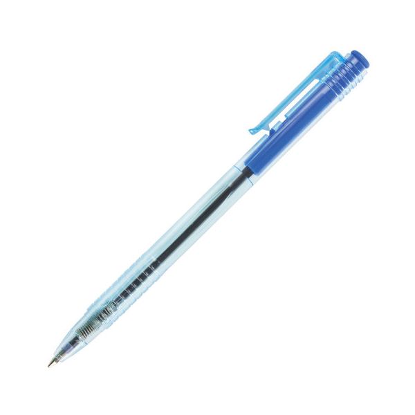 Ручка шариковая масляная автоматическая BRAUBERG Click Blue, СИНЯЯ, тонированный корпус, узел 1 мм, линия письма 0,5 мм, OBPR136, (100 шт.)