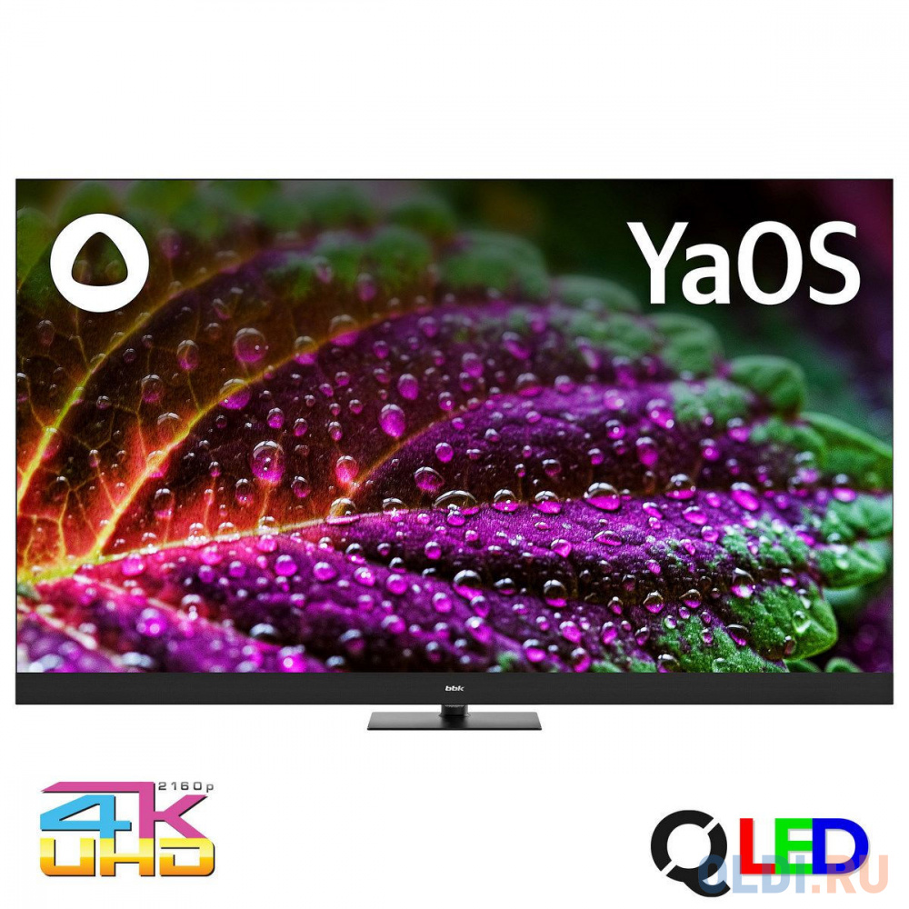 Телевизор QLED BBK 65" 65LED-8259/UTS2C (B) Яндекс.ТВ черный/черный 4K Ultra HD 60Hz DVB-T2 DVB-C DVB-S2 USB WiFi Smart TV (RUS)