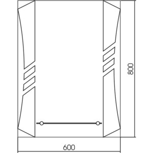 Зеркало Mixline Цитрин 60х80 с полкой (548540)