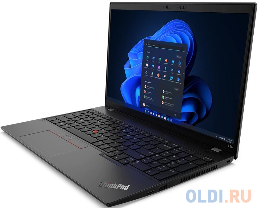 Ноутбук Lenovo ThinkPad L15 G3 Core i5 1235U 8Gb SSD256Gb Intel UHD Graphics 15.6" IPS FHD (1920x1080) Windows 11 Professional 64 black WiFi BT C