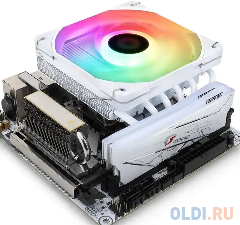 Кулер для процессора Thermalright AXP120-X67 White ARGB, высота 67 мм, 1800 об/мин, 26 дБА, PWM, белый, ARGB подсветка