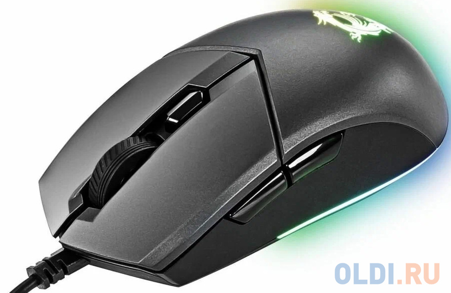 Gaming Mouse MSI Clutch GM11, Wired, DPI 5000, symmetrical design, RGB lighting, Black