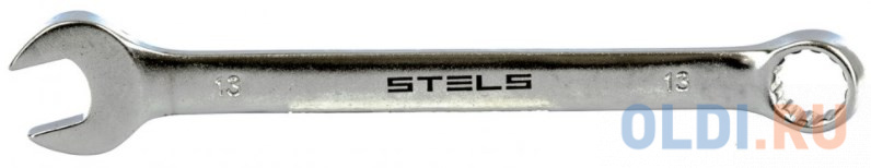 Ключ комбинированный, 13 мм, CrV, матовый хром// Stels