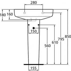 Пьедестал Ideal Standard Active (T412401)