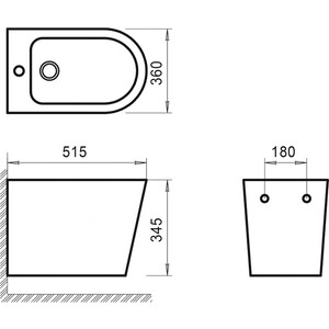 Биде подвесное BelBagno Flay-R (BB053BH) в Москвe