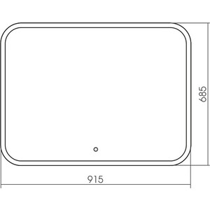 Зеркало Grossman Comfort 90х70 сенсор (690680)