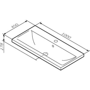 Раковина мебельная Am.Pm X-Joy 100х45 (M85AWCC1002WG)