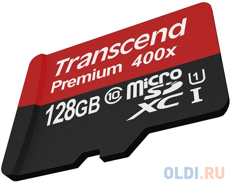 Карта памяти MicroSDXC 128GB Transcend UHS-I U1 + SD Adapter (TS128GUSDU1)