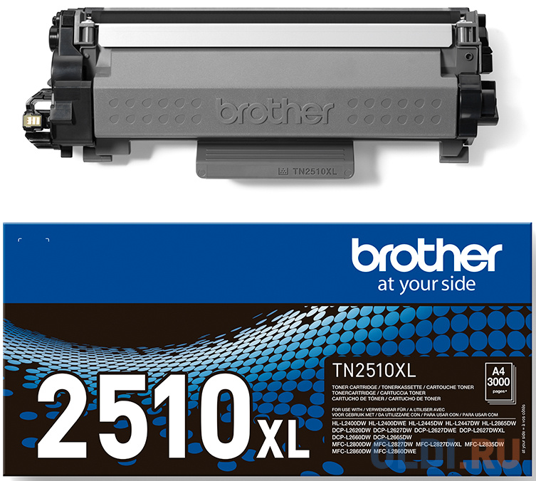 Картридж лазерный Brother TN2510XL черный (3000 стр.) для MFCL2860DWE/DCPL2627DWE/HLL2400DWE в Москвe